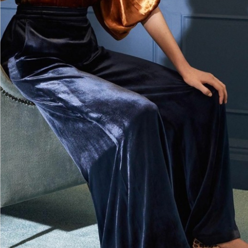 L.K.Bennett Wide Leg Velvet Pants